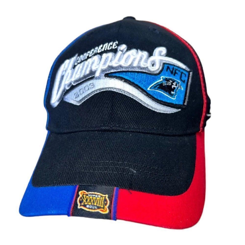 Vintage Reebok X Carolina Panthers 2003 NFC Conference Champion‎ Hat Adjustable